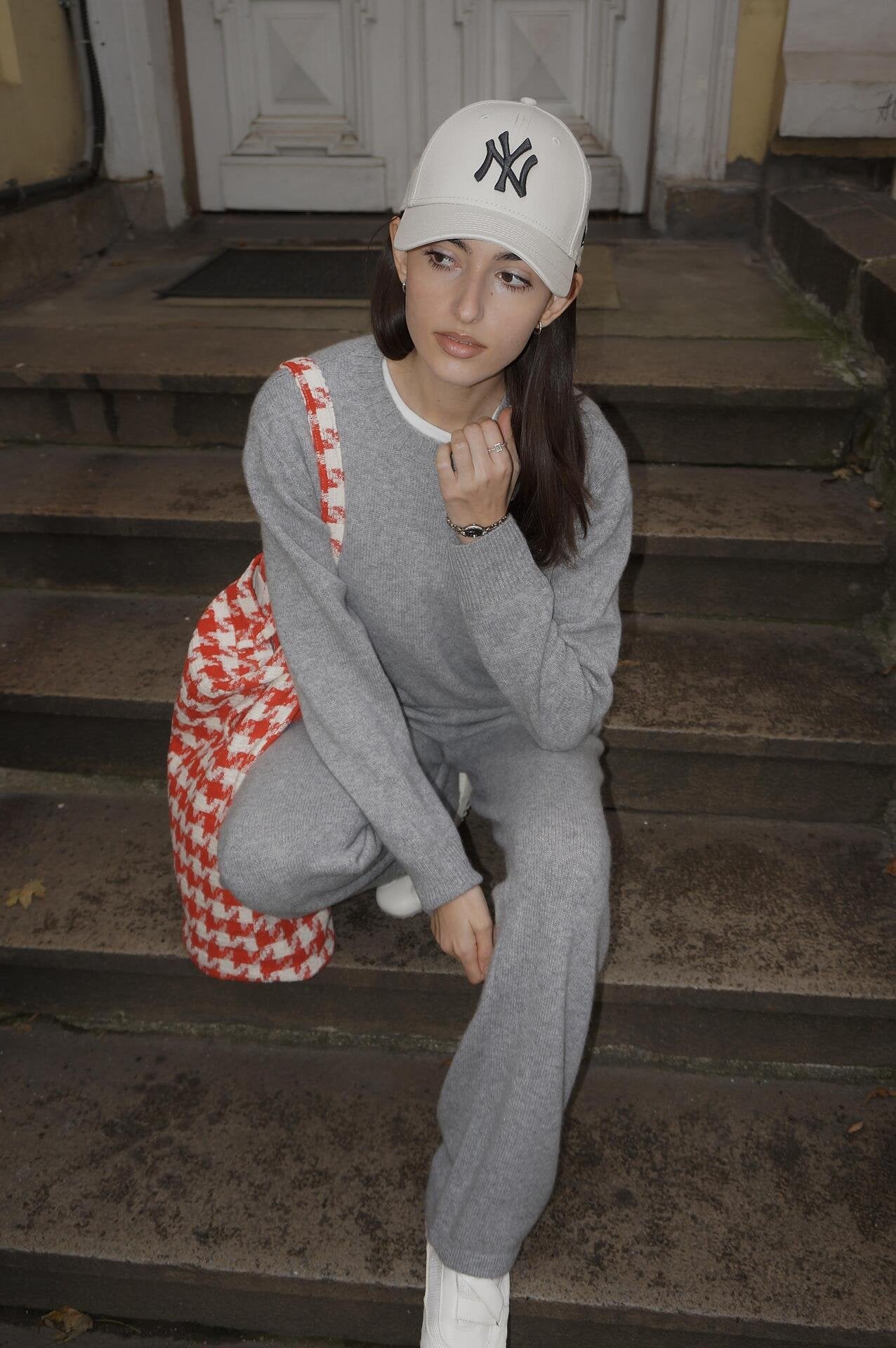 HOUNDSTOOTH TWEED BAG